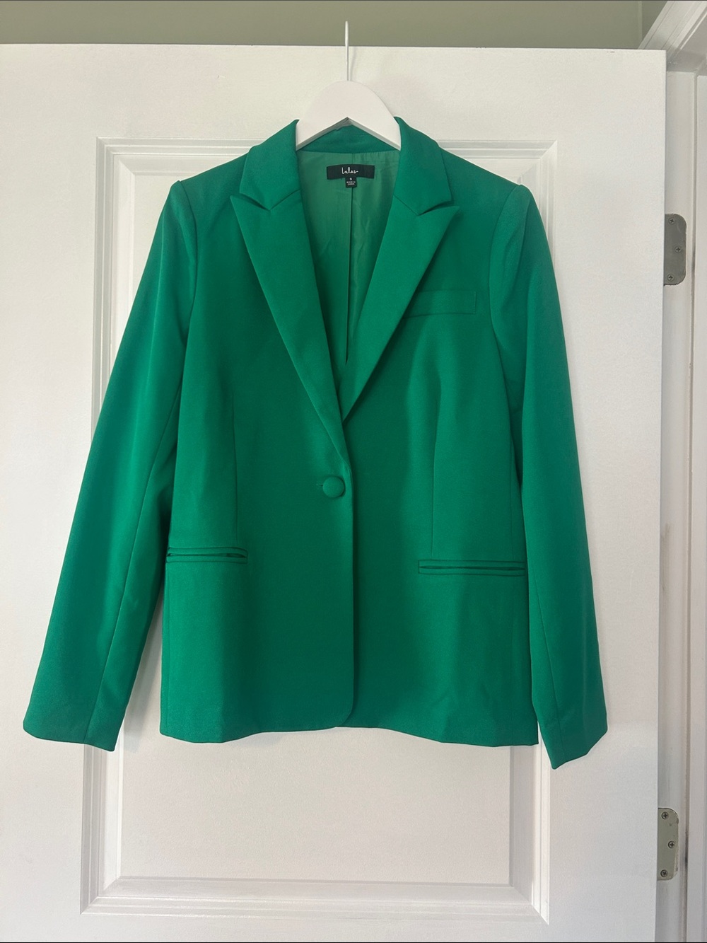 Lulu's Vibrant Green Single-Button Blazer